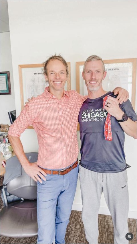 Dr. Richard Houghton with Paul, an ultramarathon runner and patient